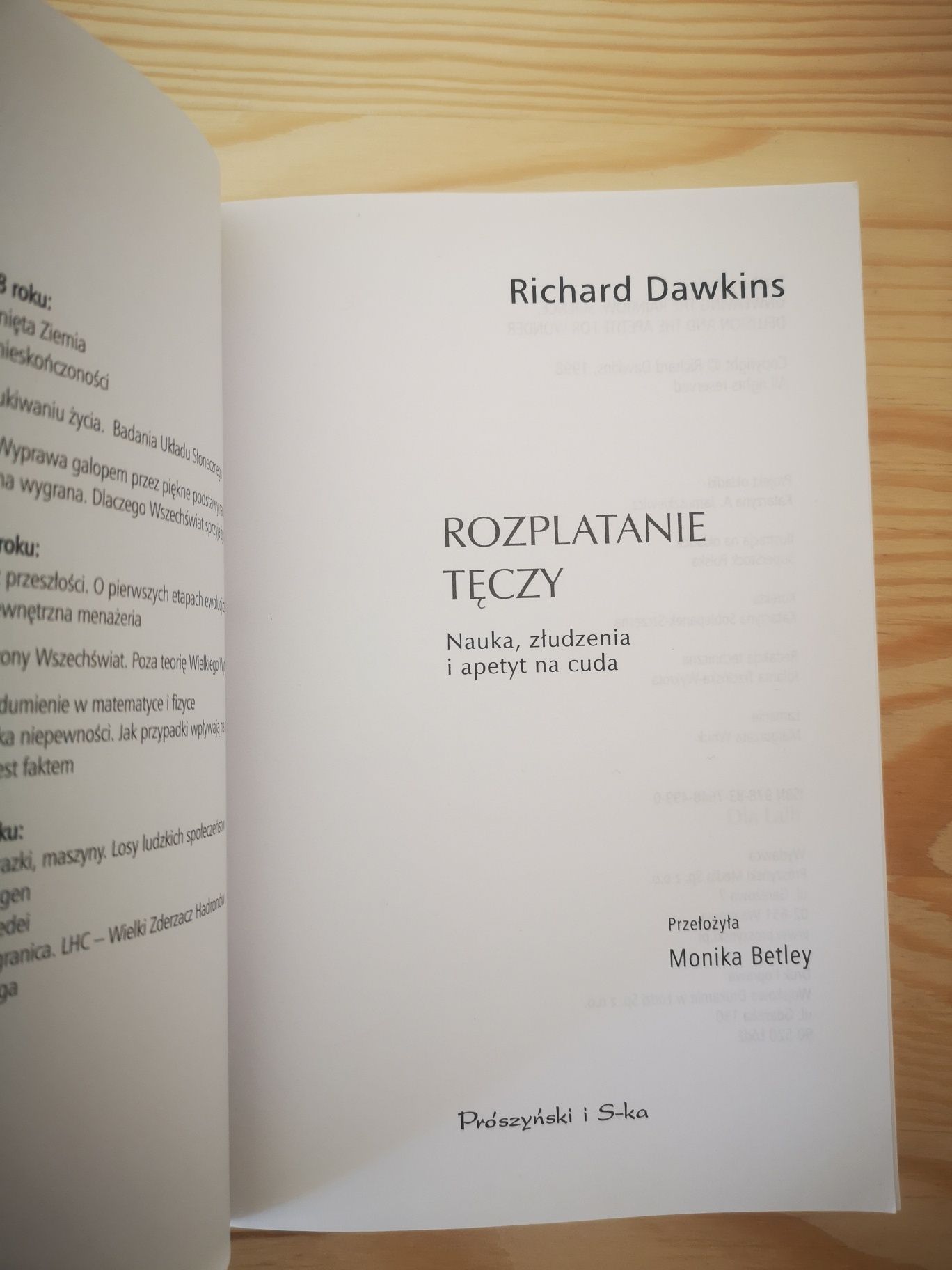 Rozplątanie tęczy Richard Dawkins Unikat