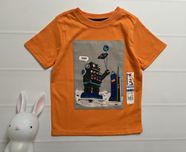 92 98 Garanimals USA koszulka tshirt robot Dad pomarańczowa chłopięca