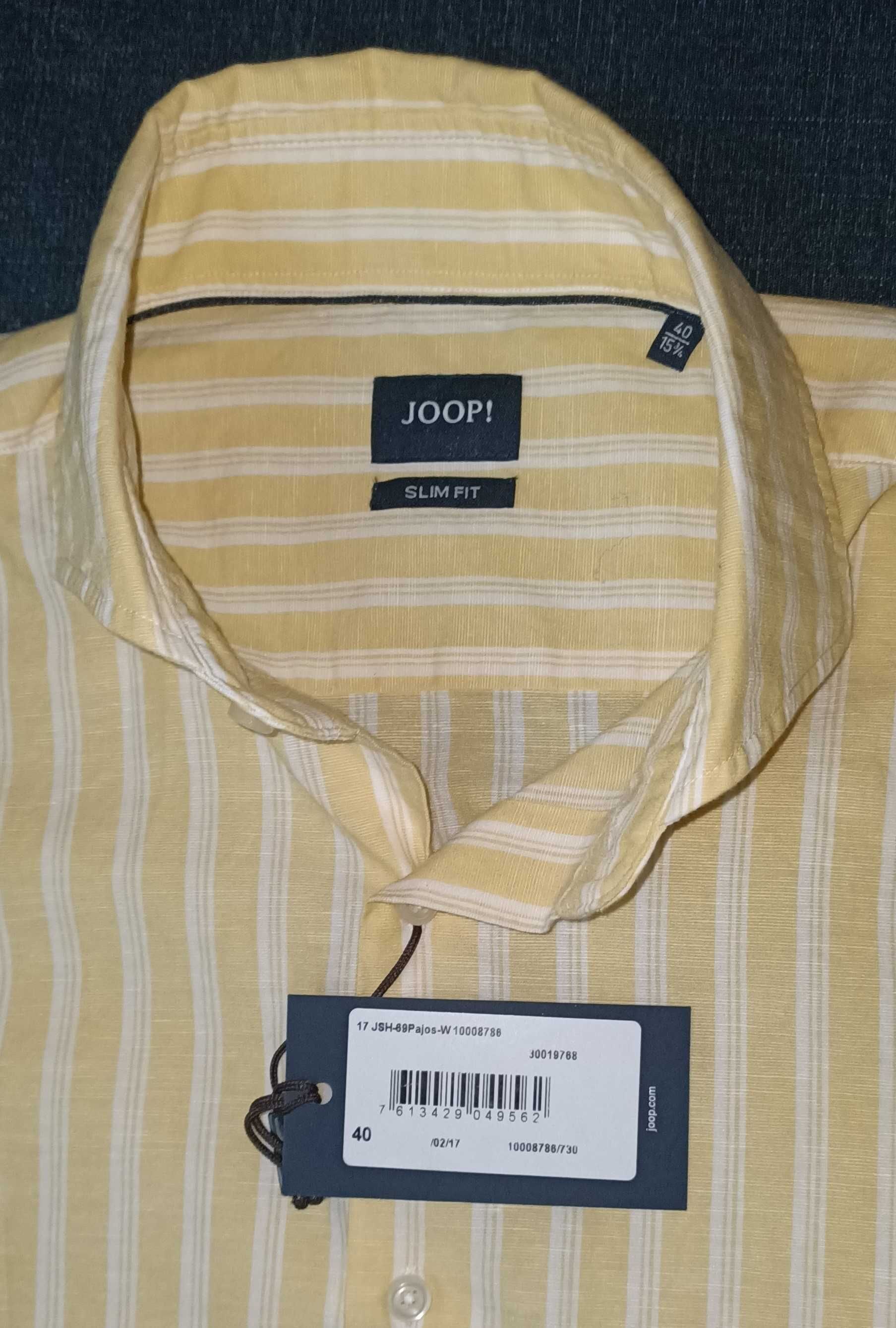 JOOP! koszula długi rękaw rozm. 40 - slim fit. Oryginalna, nowa