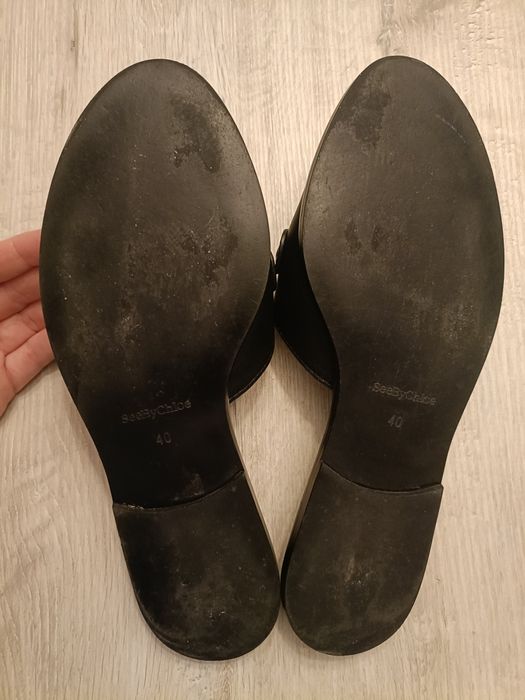 Klapki skórzane See By Chloé