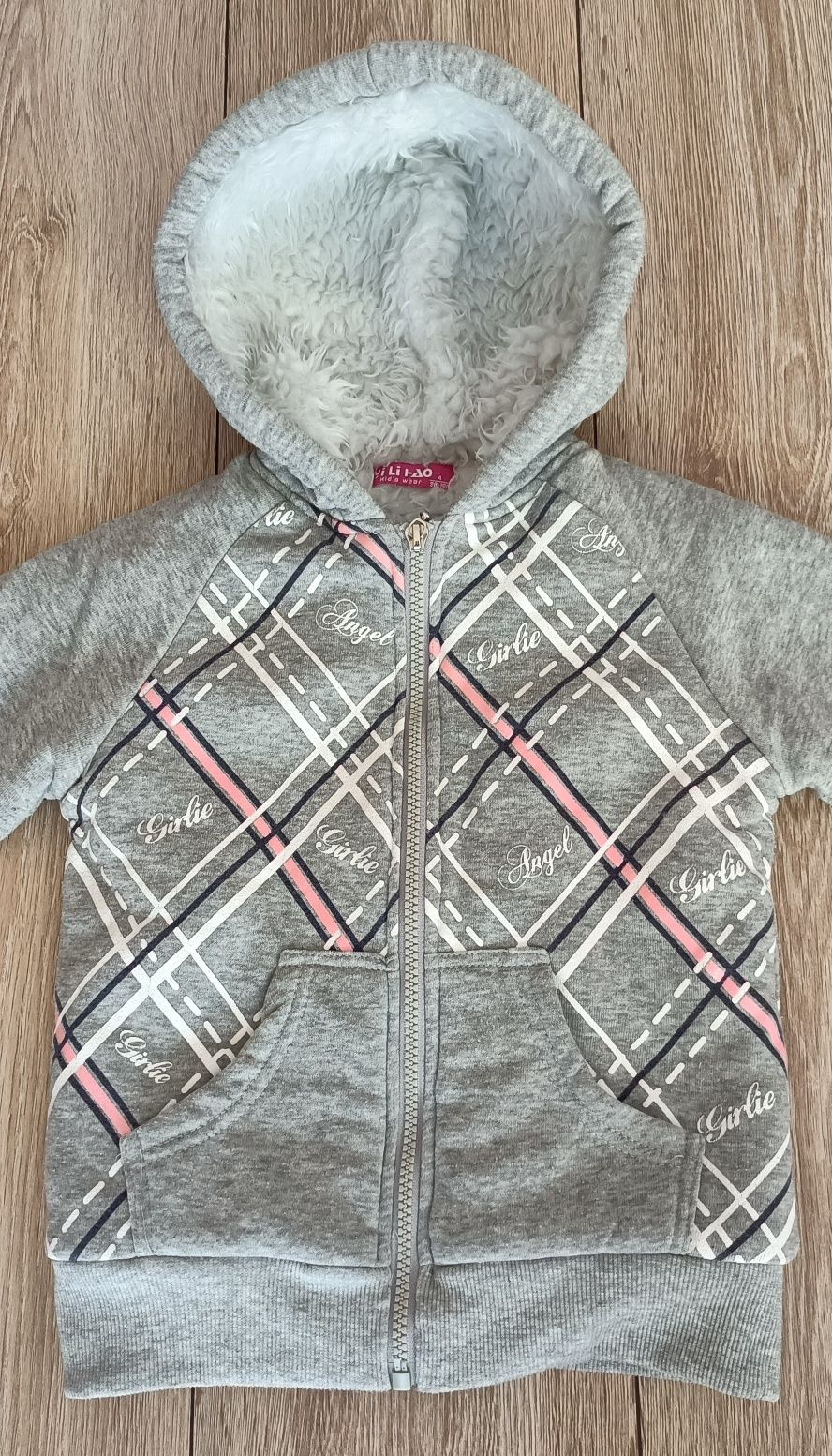 Ciepła bluza, kurtka z futerkiem, r. 98-104