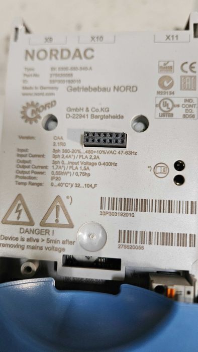 falowniki Nord trójfazowe Nordac 530 E , 540 E od 0,55 do 4 kW