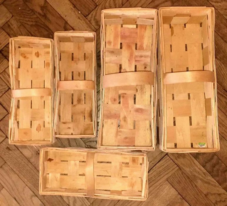 Łubianki, kobiałki drewniane 5 sztuk
