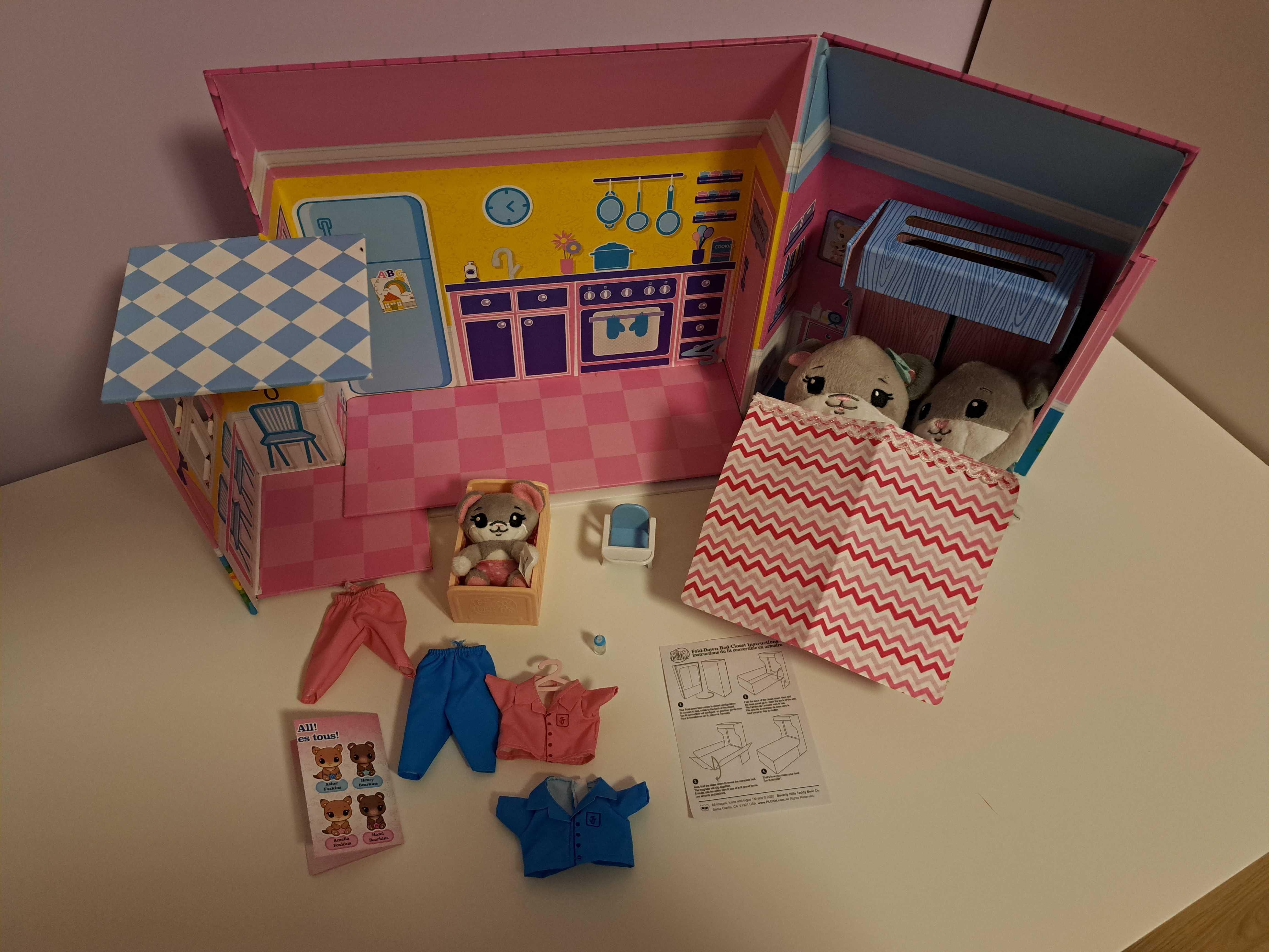 Domek dla lalek Deluxe Tiny Tukkins zestaw z pluszowymi myszkami