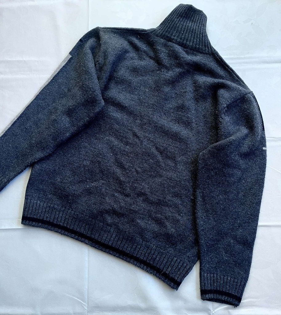 Shade sweterek wełniany zimowy golf zapinany pod szyję XL wool ciepły