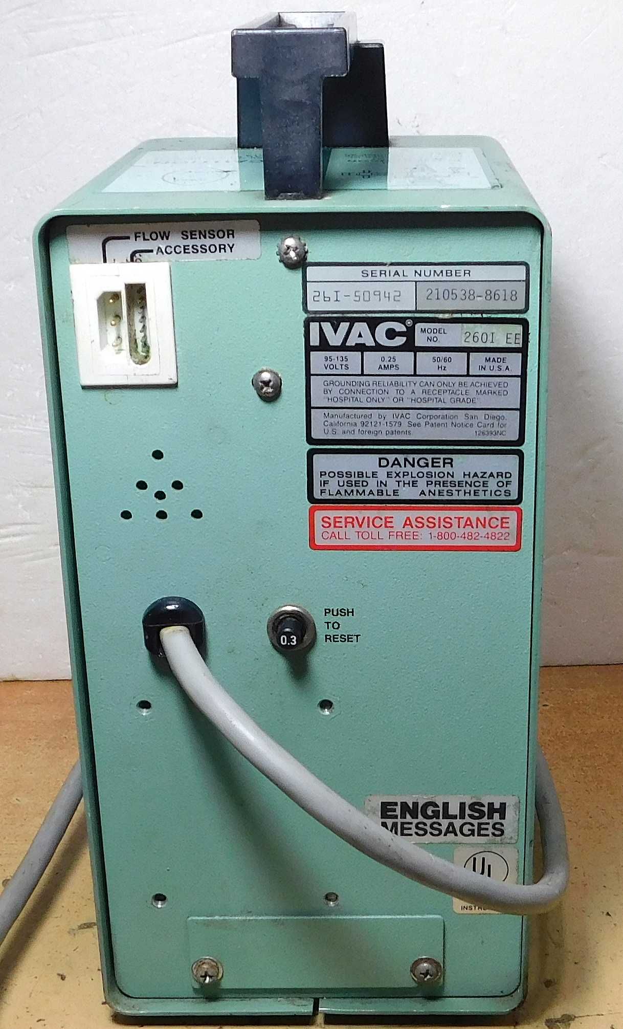 Pompa infuzyjna Volumetric infusion controller 260 IVAC USA [M4]
