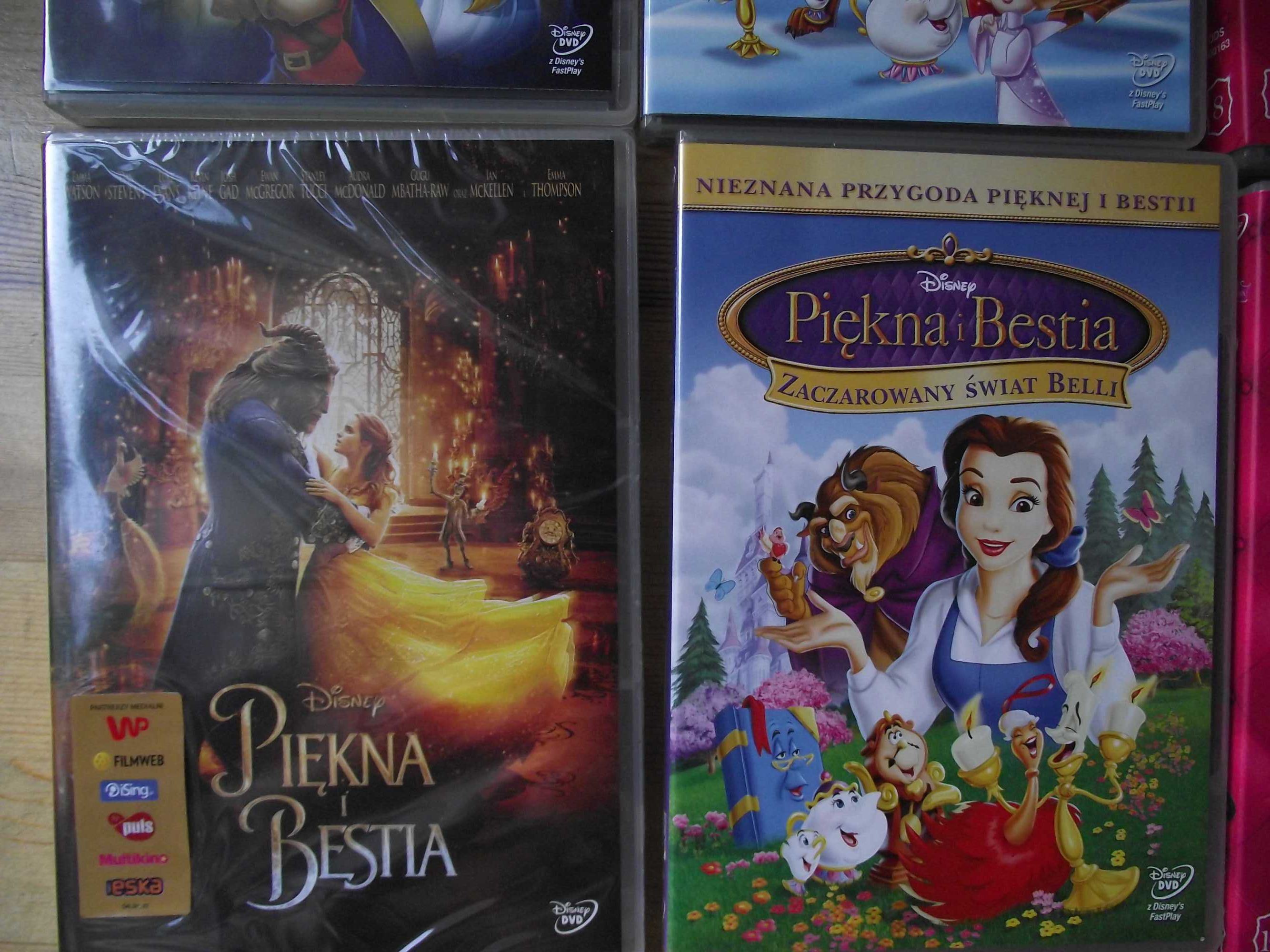 Piękna i Bestia 4 bajki nowe Disney dvd  filmy