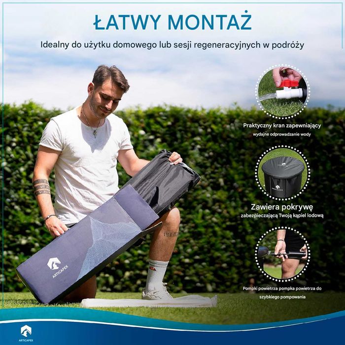 WANNA lodowa DO MORSOWANIA bania beczka składana 360L nowa