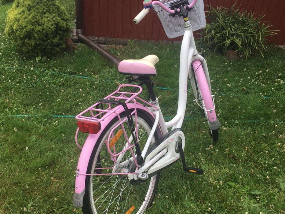 Rower miejski różowy