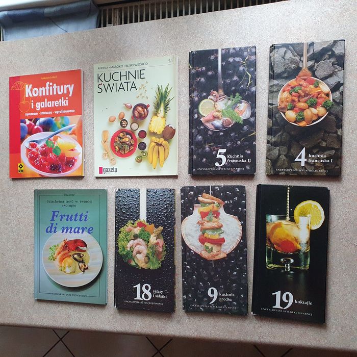 Książki kucharskie z przepisami zestaw vintage