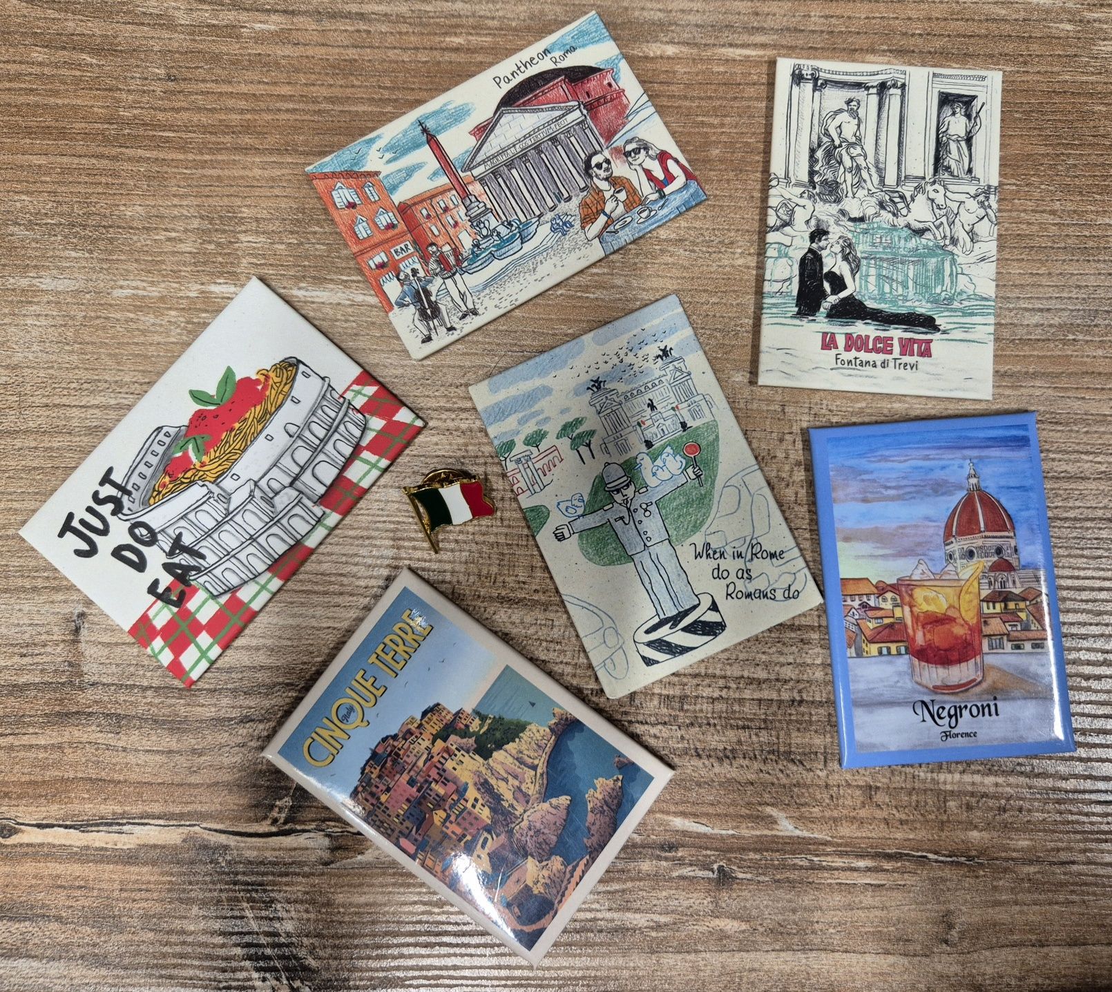Zestaw magnesów - magnes - z Włoch Rzym Florencja Cinque Terre +gratis