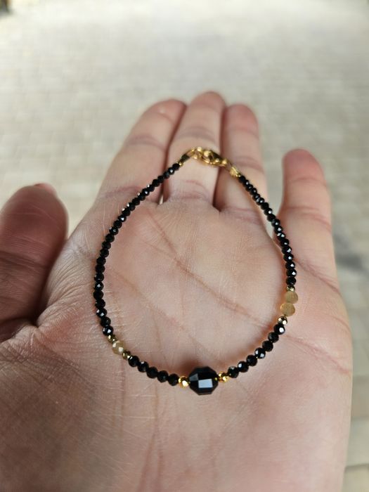 Bransoletka kamienie naturalne Spinel Onyks Kocie oko