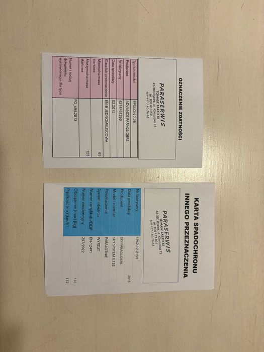 paralotnia ADVANCE Epsilon 7.28 - 2015 r.