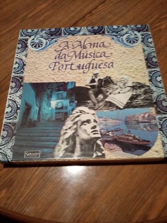 Caixa de 8 discos vinyl de música portuguesa