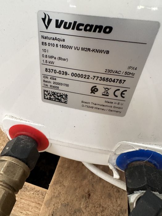 Mini termoacumulador 10lts Vulcano