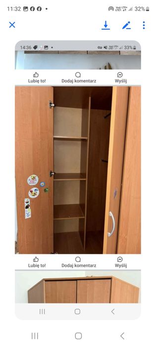 Oddam narożna szafę