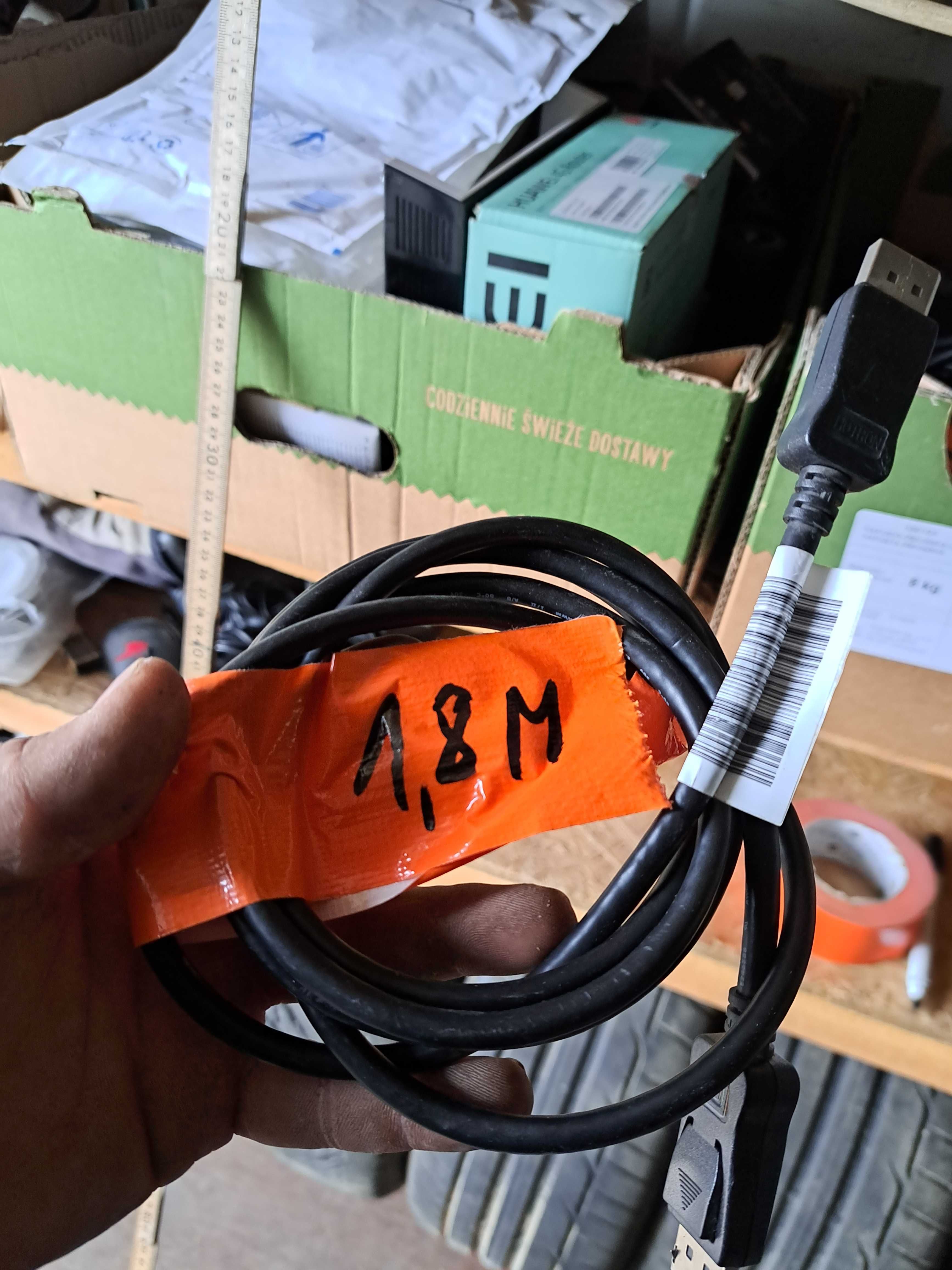 KABEL DISPLAY PORT - DISPLAY POTR  1,8 m 4K czarny Przewód