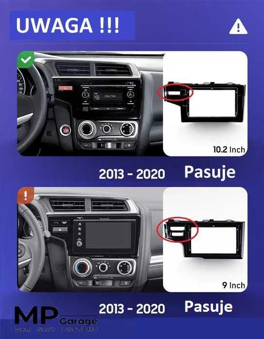 Radio Honda JAZZ / Fit 2013_2020 Android Qled+ CarPlay/AA 4G Montaż