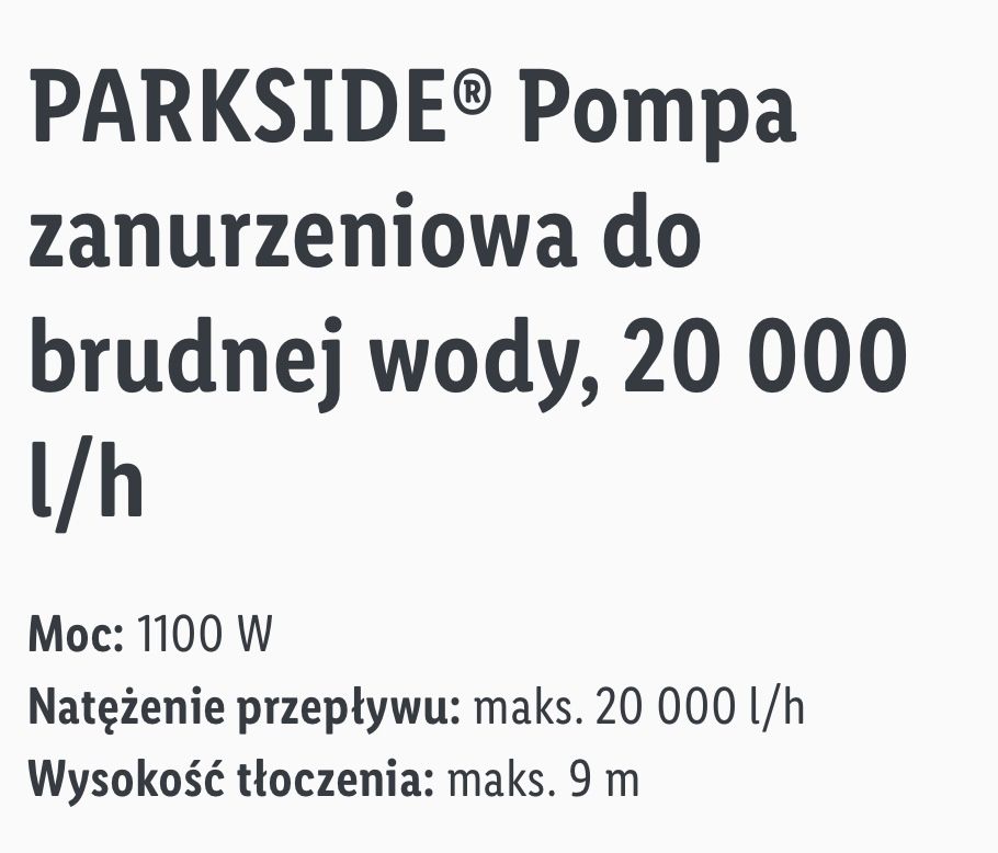 Silnik pompy do wody Parkside PTPS1100 B2