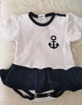 Sukienka body marynarski styl roz 62 dla dziewczynki