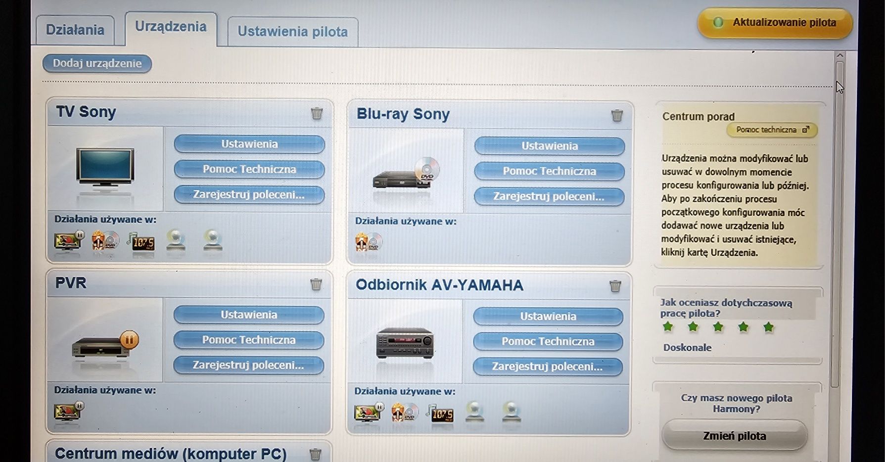 Logitech Harmony One Uniwersalny pilot L-LW20 z bazą i ładowarką