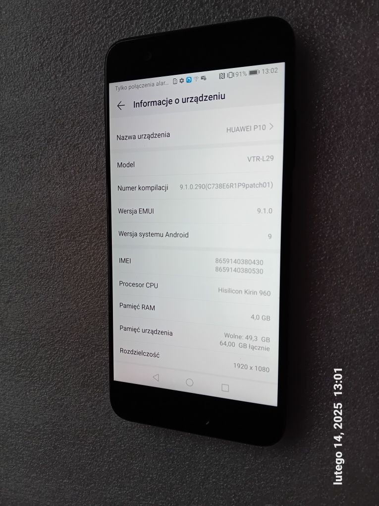 Huawei P10 VTR-L29 4GB RAM + 64GB