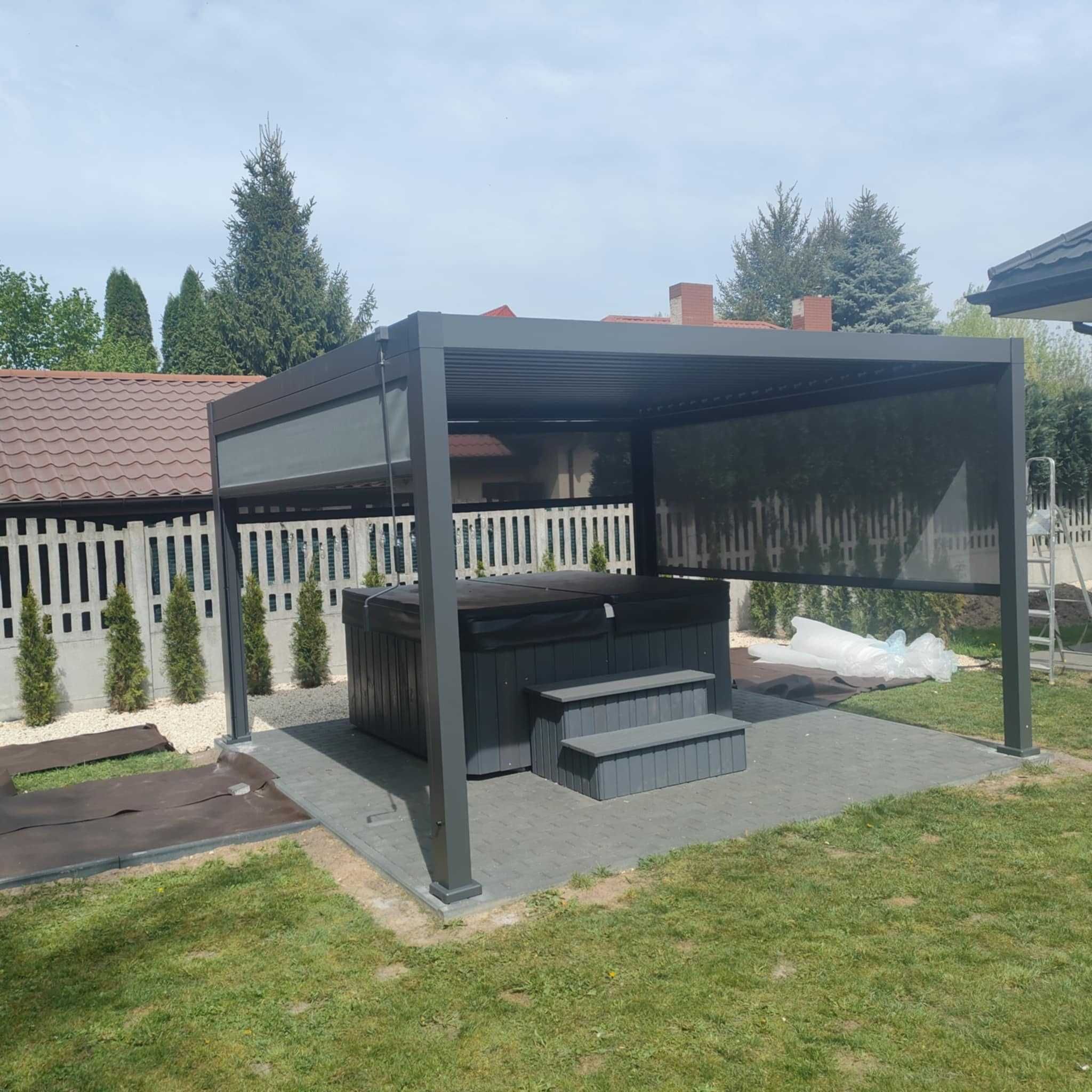 Pergola Ogrodowa Aluminiowa 4x4 Zadaszenie Tarasu Lamele