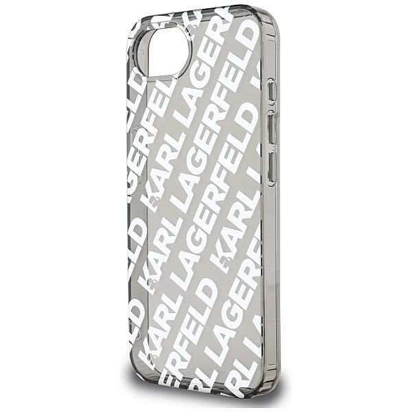 Etui Karl Lagerfeld IML Repeat Logo na iPhone 16e - srebrne