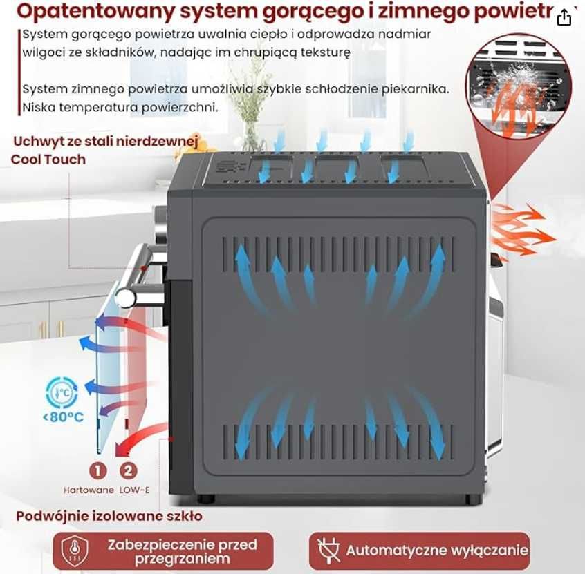 Piekarnik z frytkownicą powietrzną