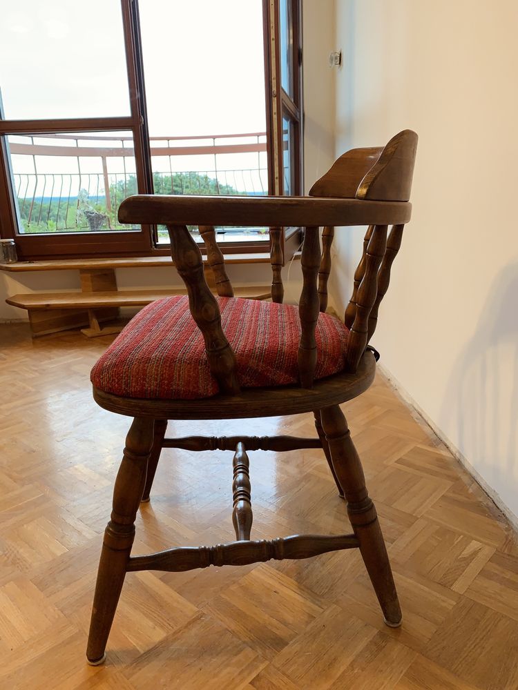 Drewniane krzesło Drewniany Fotel gabinetowy styl secesyjny wysyłka