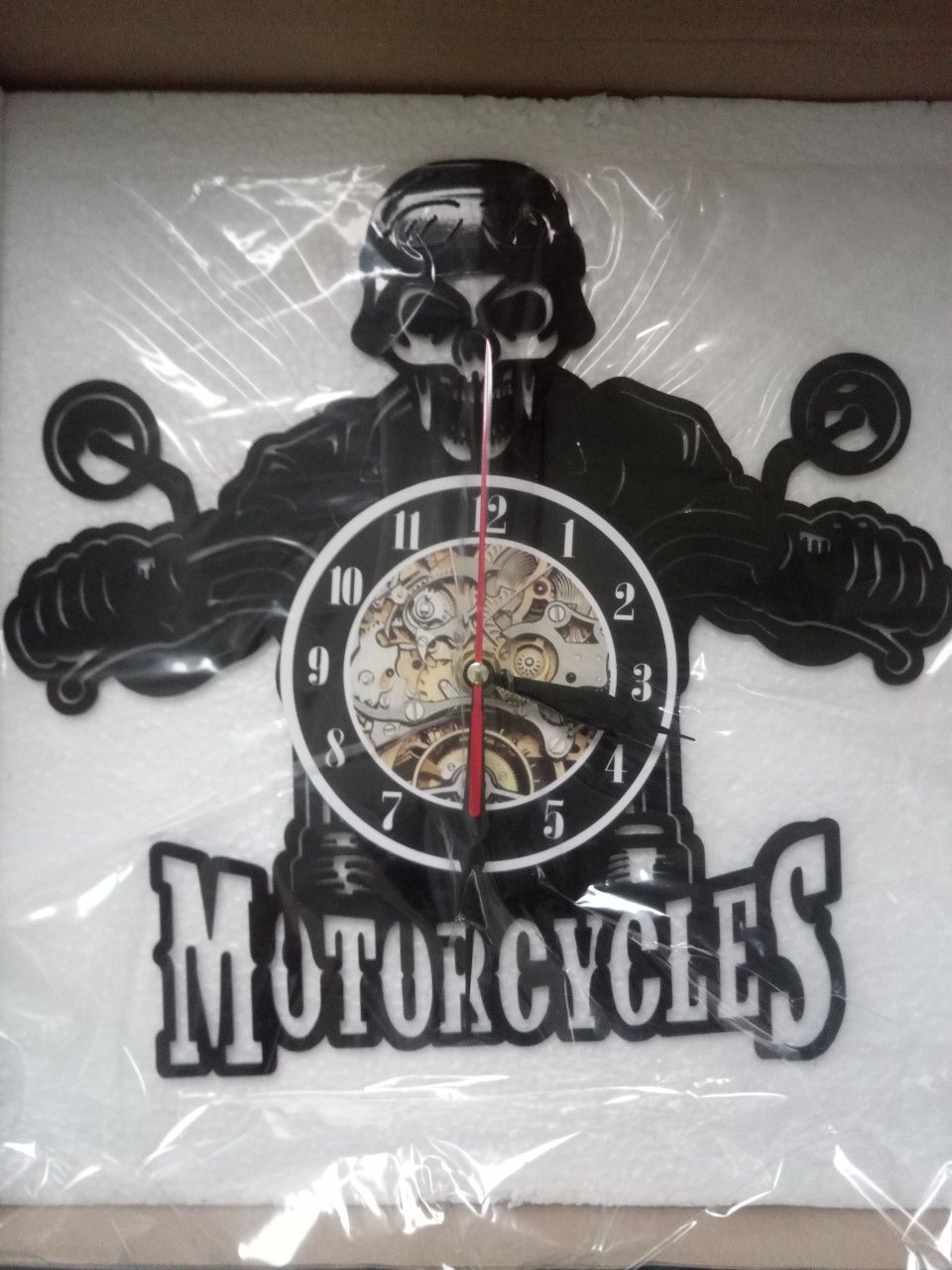 Relógio Parede vinil Vinyl Motorcycles Moto Mota Motard Novo Bar