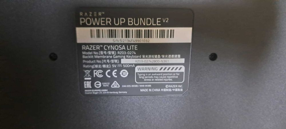 Razer Keyboard – Light Use64284483976962122