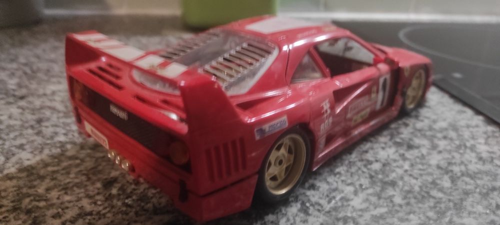 1/18 Ferrari F40 Evoluzione N1 Burago carro coleção miniatura