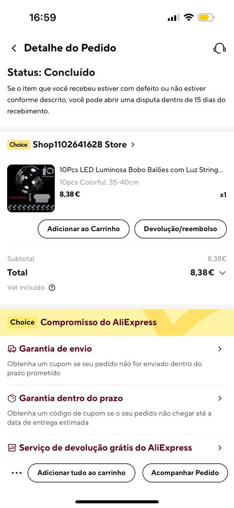 Balões led 10 unidades novos