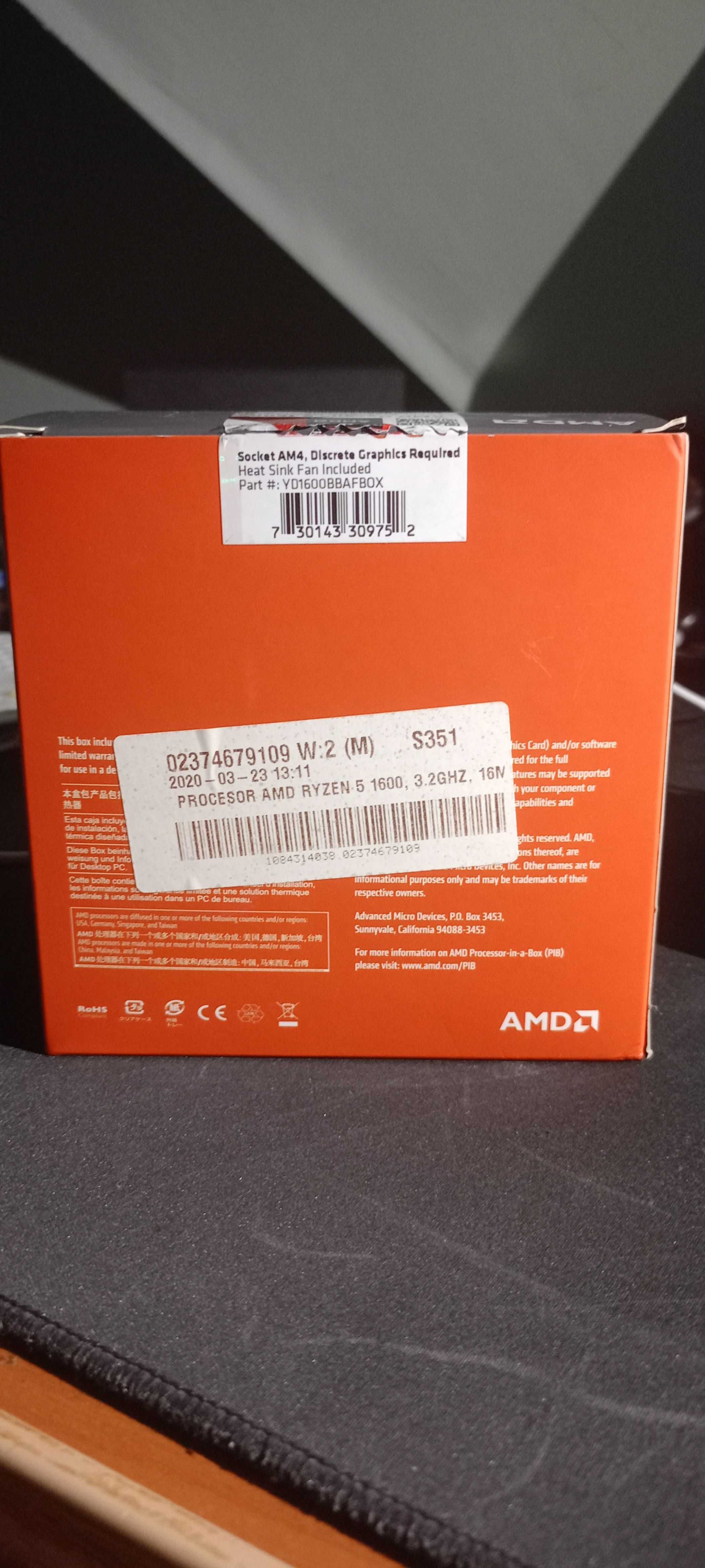 Amd Ryzen 5 1600af Box Procesor AM4 + Chłodzenie AMD Wraith