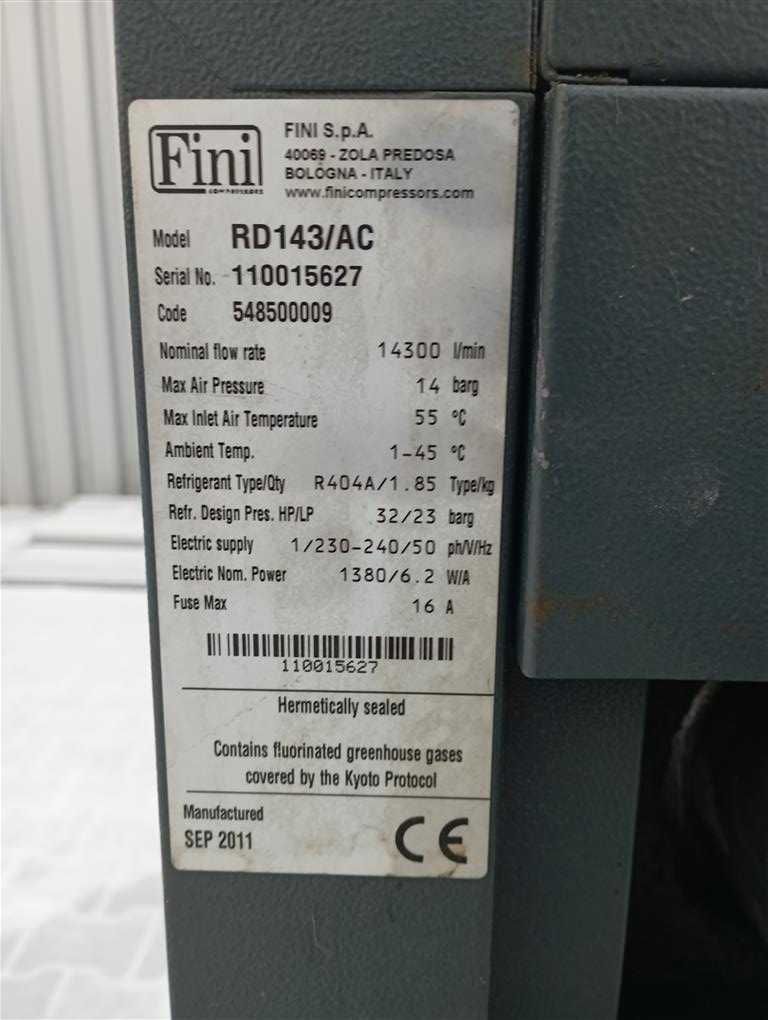 Osuszacz powietrza ziębniczy  FINI RD143/AC 11kW 14,3m³ S014455