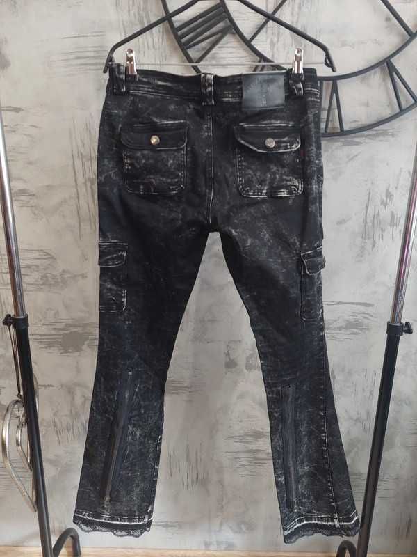 Lucyfire super spodnie Punk ,Gothic roz L