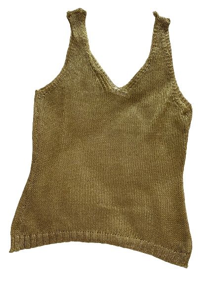 Top crochet dourado