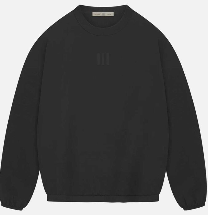 adidas Fear Of God Athletics Crew Neck Sweatshirt Mens Black IS6173