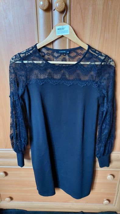 Святкова чорна міні сукня XS