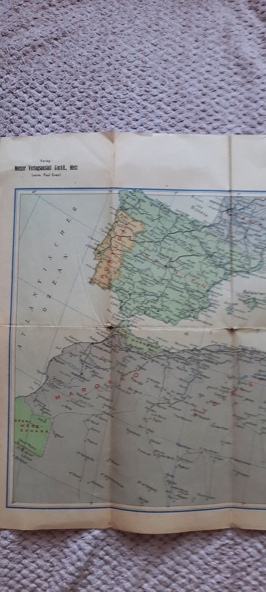 Mapa Metzer Karten-Mittelmeer Raum