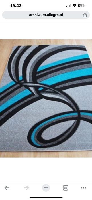 Dywan 240x330 Opium Dywan Sindbad szary turkusowy 3D