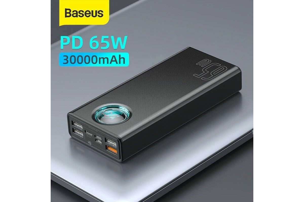 Baseus Amblight 30000mAh 65W 6A QC3.0 PD3.0 оригинал для ноутбука