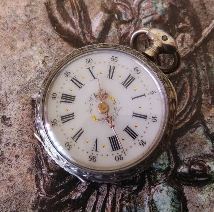 PRATA Relógio bolso impecável