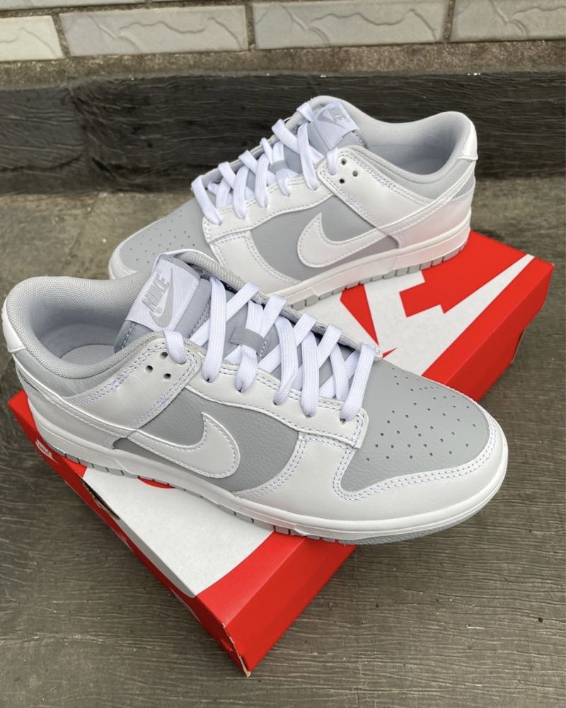 Кросівки Nike Dunk Low Retro White Grey Найк Данки Ретро сірі білі