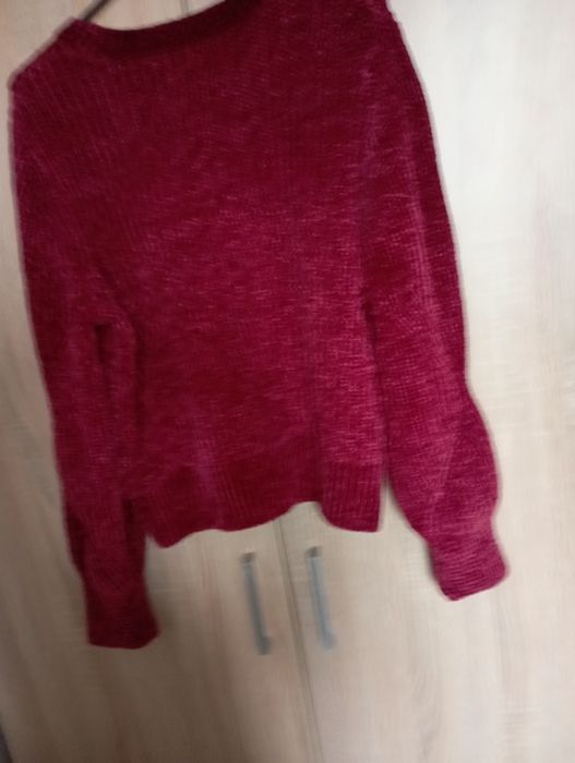 Bordowy czerwony sweter h&m M