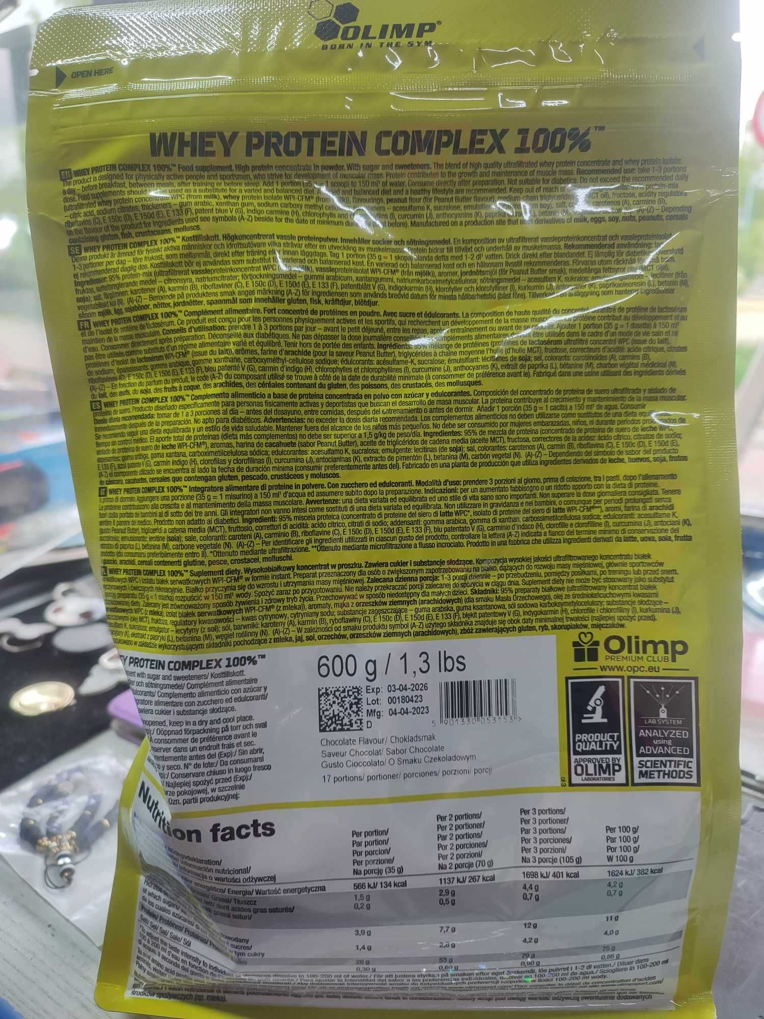 Odżywka białkowa Olimp Whey Protein Complex 600g czekolada