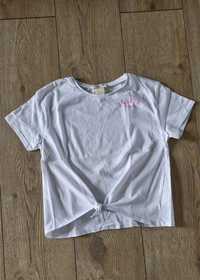 T-shirt dziewczęcy H&M 122/128