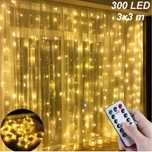 Гірлянда “водоспад“ 300 LED USB 3*3 м Теплий жовтий колір