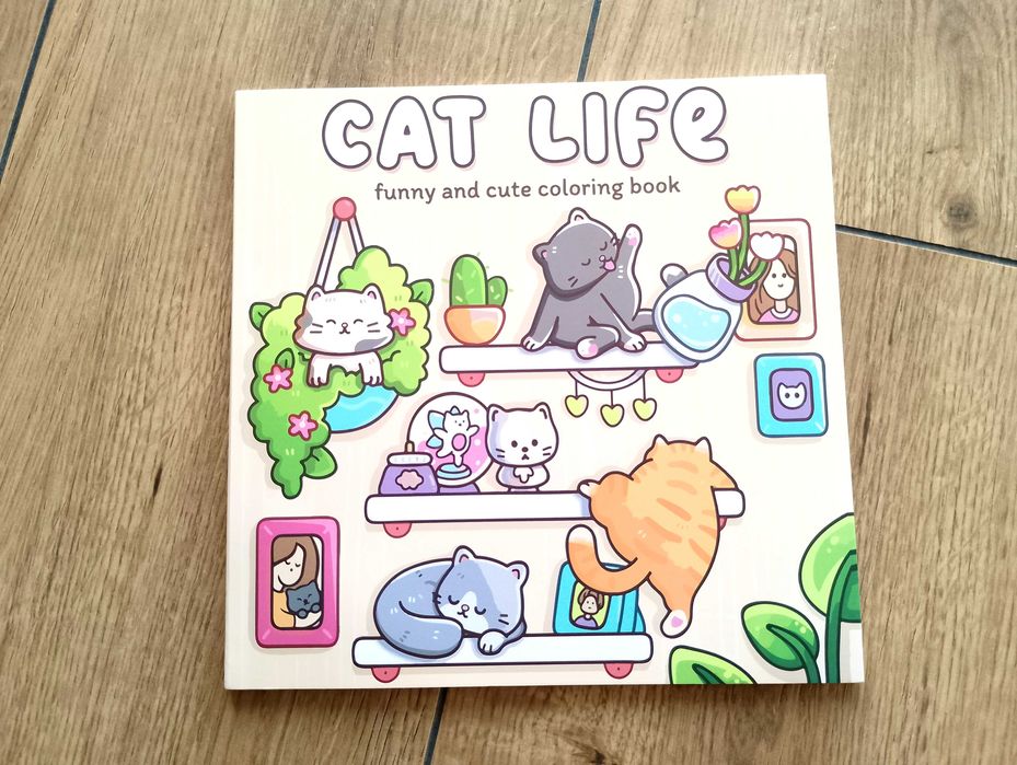 Cat Life, Funny and Cute Coloring Book, kolorowanki.